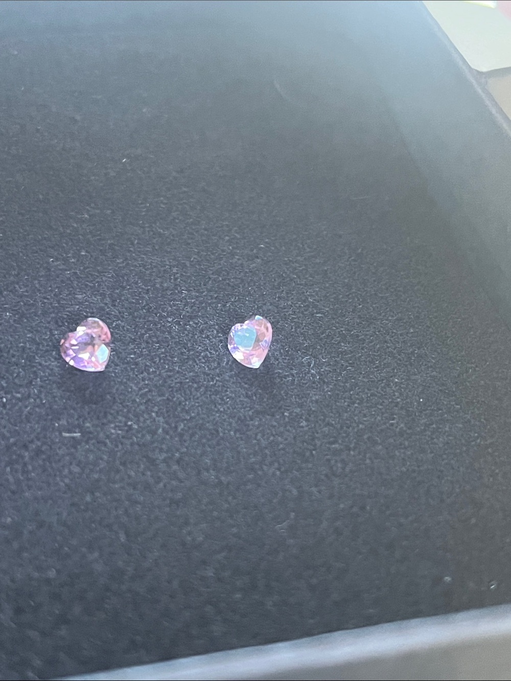 Natural amethyst Heart shape loose stones Earrings -